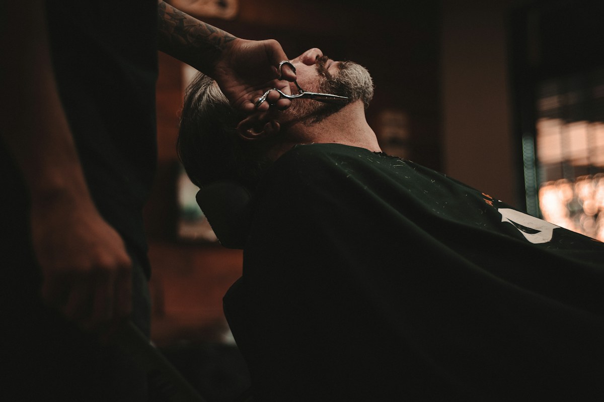 Hot towel and a straight razor